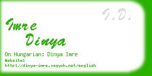 imre dinya business card